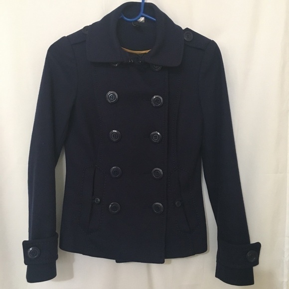3/$28❤️Divided Navy blue button front short jacket size 4 - Picture 5 of 12